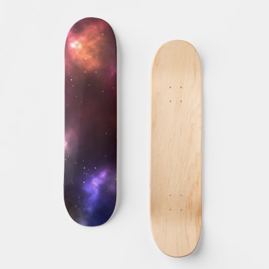 Abstrakte Galaxien-Konstellationen Digitale Kunst: Skateboard (Vorderseite)