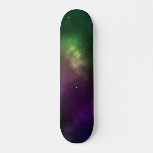 Abstrakte Galaxien-Konstellationen Digitale Kunst: Skateboard (Vorne)