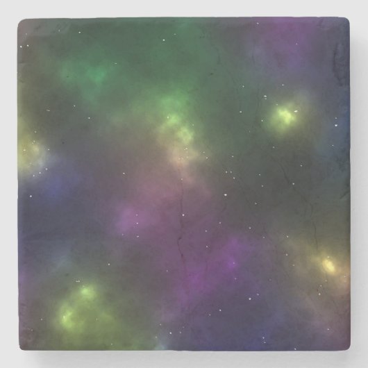 Abstrakte Galaxien-Konstellationen Digitale Kunst: Steinuntersetzer (Vorderseite)