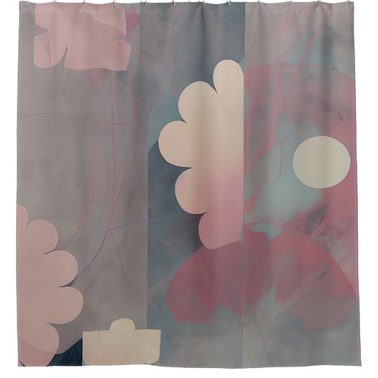 Abstrakte Gänseblümchen Duschvorhang (Vorderseite)