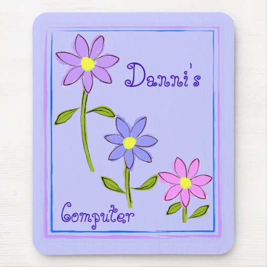 Abstrakte Gänseblümchen-personalisierte Mousepad (Vorne)