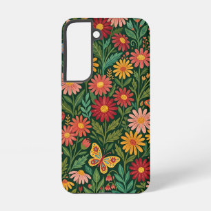 Abstrakte Gänseblümchen Schmetterlinge Samsung Cas Galaxy Hülle