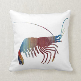 Abstrakte Garnele-Silhouette Kissen