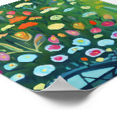 Abstrakte Gartenmalerei Poster (Ecke)