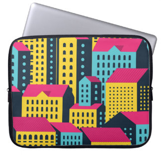 Abstrakte Gebäude Landschaft Vintag Laptopschutzhülle