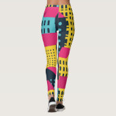 Abstrakte Gebäude Landschaft Vintag Leggings (Rückseite)
