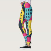 Abstrakte Gebäude Landschaft Vintag Leggings (Links)
