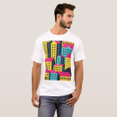 Abstrakte Gebäude Landschaft Vintag T-Shirt (Vorne ganz)