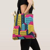 Abstrakte Gebäude Landschaft Vintag Tasche (Von Nahem)