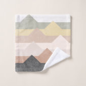 Abstrakte Gebirgsgestaltung Badhandtuch Set (Waschlappen)