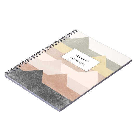 Abstrakte Gebirgsgestaltung Notizblock (Linke Seite)