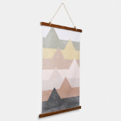 Abstrakte Gebirgsgestaltung Wandteppich Mit Holzrahmen (Gewinkelt)