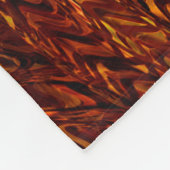 Abstrakte gebogene Bänder in rötlich-goldenen Töne Fleecedecke (Ecke)