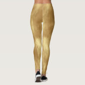 Abstrakte gebürstete Goldstruktur Leggings (Rückseite)