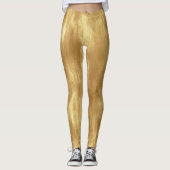 Abstrakte gebürstete Goldstruktur Leggings (Vorderseite)