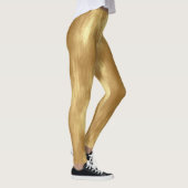 Abstrakte gebürstete Goldstruktur Leggings (Rechts)