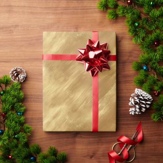 Abstrakte gebürstete Goldtextur Geschenkpapier (Feiertagsgeschenk)