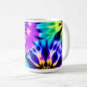 Abstrakte Gefärbte Krawatte Adire Muster Kaffeetasse (VorderseiteRechts)