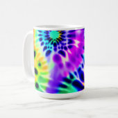 Abstrakte Gefärbte Krawatte Adire Muster Kaffeetasse (Vorderseite Links)