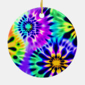 Abstrakte Gefärbte Krawatte Adire Muster Keramik Ornament (Hinten)