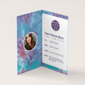 Abstrakte gefärbte Krawatte aus rosa Marmor Visitenkarten (Innenseite)