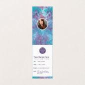 Abstrakte gefärbte Krawatte aus rosa Marmor Visitenkarten (Innenseite Aufgefaltet)