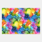 Abstrakte Gefärbte Krawatte des Regenbogens Geschenkpapier Set (Vorderseite 3)