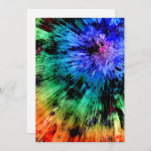 Abstrakte Gefärbte Krawatte Feiertagskarte (Vorne/Hinten)