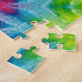 Abstrakte Gefärbte Krawatte Medallion Design Puzzle (Seite)