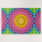 Abstrakte Gefärbte Krawatte Medallion Design Puzzle (Horizontal)