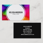 Abstrakte Gefärbte Krawatte mit Regenbogenfarben Visitenkarte (Vorne/Hinten)