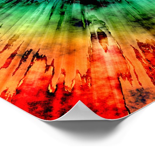 Abstrakte Gefärbte Krawatte Poster (Ecke)