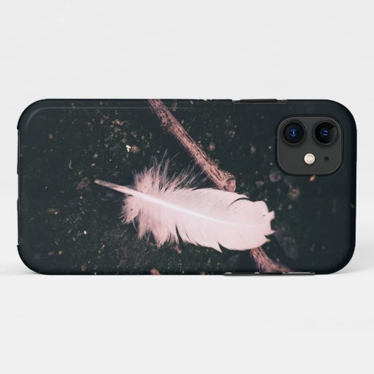 Abstrakte Gehäuse mit rosa Feder Case-Mate iPhone Hülle (Rückseite (Horizontal))