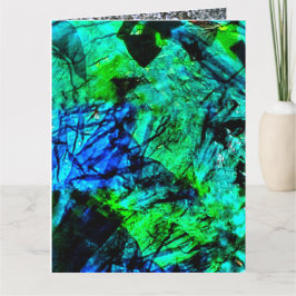 Abstrakte geklappte Grußkarte, Halcyon Karte