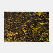 Abstrakte gekrümmte Bänder in goldgrün und dunkels Fußmatte (Vorderseite)