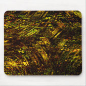 Abstrakte gekrümmte Bänder in goldgrün und dunkels Mousepad (Vorne)