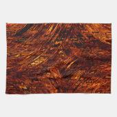 Abstrakte gekrümmte Bänder in rötlich-goldfarbenen Geschirrtuch (Horizontal)