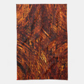 Abstrakte gekrümmte Bänder in rötlich-goldfarbenen Geschirrtuch (Vertikal)