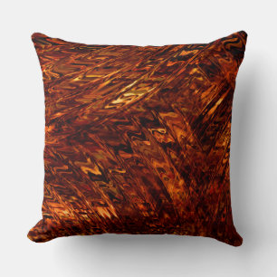 Abstrakte gekrümmte Bänder in rötlich-goldfarbenen Kissen