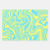 Abstrakte Gelb- und Blautöcher Geschenkpapier Set (Vorderseite 2)