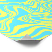 Abstrakte Gelb- und Blautöcher Poster (Ecke)