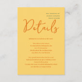 Abstrakte Gelb- und Rosatöne Begleitkarte (Vorderseite)