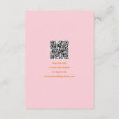 Abstrakte Gelb- und Rosatöne Begleitkarte (Rückseite)