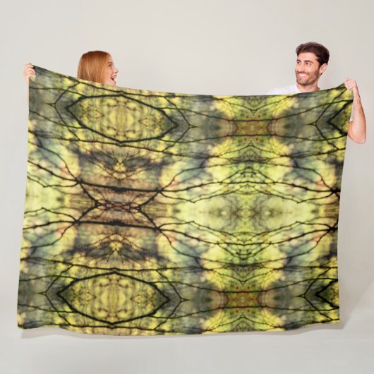 Abstrakte Gelbbaumen Fleecedecke (Beispiel)