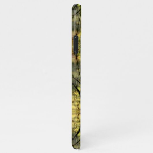 Abstrakte gelbe Bäume. iPhone Hülle (Rechte Seite)