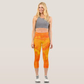Abstrakte gelbe Diffusion Capri-Leggings Capri Leggings (Vorderseite)