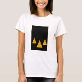 Abstrakte gelbe Dreiecke in Schwarz T-Shirt