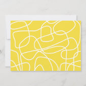 Abstrakte gelbe Linie Fett benutzerdefiniertes Bra Dankeskarte (Rückseite)