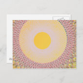 abstrakte Gelbe Postkarte (Vorne/Hinten)