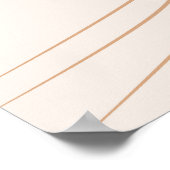 abstrakte gelbe und beige Linien/minimalistisch Poster (Ecke)